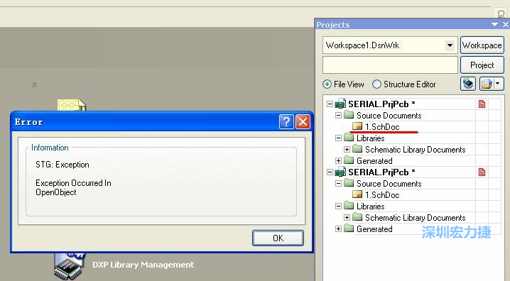 點(diǎn)擊“打開(kāi)”。打開(kāi)過(guò)程中出現(xiàn)了一個(gè)錯(cuò)誤，但文件轉(zhuǎn)換還是成功了。點(diǎn)擊 OK 關(guān)閉錯(cuò)誤窗口。